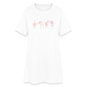 LOVE rouge LSF - Robe T-shirt Femme - blanc - Devant