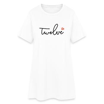 Cadeau du 12e anniversaire Garçon Fille - Robe T-shirt Femme - blanc - Devant