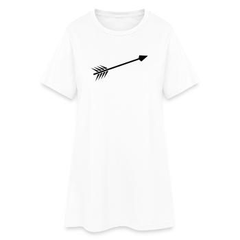 Flèche - Robe T-shirt Femme - blanc - Devant