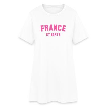 Saint-Barts, France, Caraïbes, Karibik - Robe T-shirt Femme - blanc - Devant