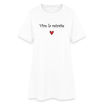 RETRAITE. RETRAITE. RETRAITEE. RETRAITE - Robe T-shirt Femme - blanc - Devant