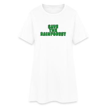 Save The Rainforest - Women’s T-Shirt Dress - white - Front