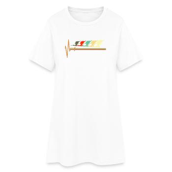 Plongée rétro Heartbeat Pulse Vintage Diver - Robe T-shirt Femme - blanc - Devant