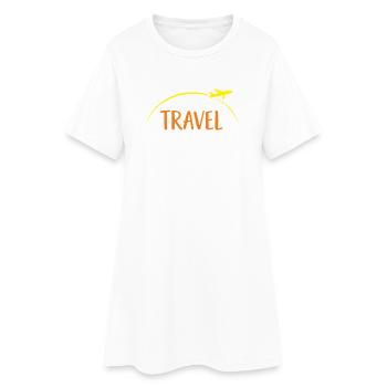 Voyager - Robe T-shirt Femme - blanc - Devant