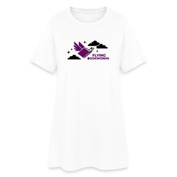 Lecture de l’oiseau volant - Robe T-shirt Femme - blanc - Devant