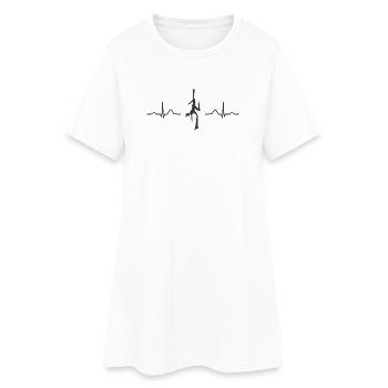 Vertikaltuch Heartbeat Luftakrobatik Aerial Silk - Frauen T-Shirt-Kleid - Weiß - Vorne