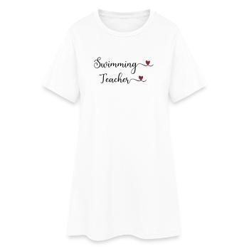 Moniteur de natation - Robe T-shirt Femme - blanc - Devant