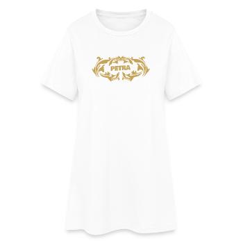 Nom : Petra - Robe T-shirt Femme - blanc - Devant