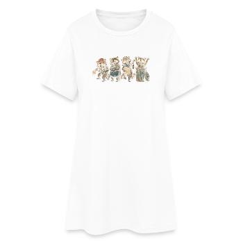 Bande de voleurs Laveurs Musicaux - Robe T-shirt Femme - blanc - Devant