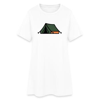 Tent Camping Summer Camp Scout Outdoor - Women’s T-Shirt Dress - white - Front