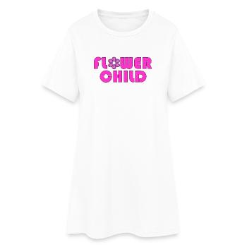T-shirt Flower Child Logo néon - Robe T-shirt Femme - blanc - Devant