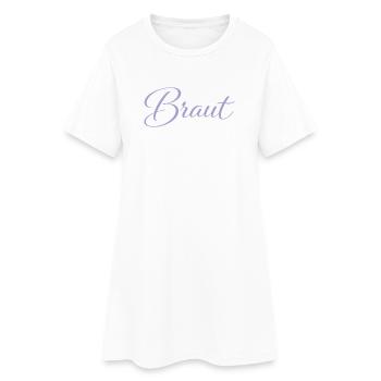 Braut - Frauen T-Shirt-Kleid - Weiß - Vorne