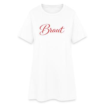 Braut - Frauen T-Shirt-Kleid - Weiß - Vorne