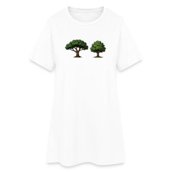 Tree duo apple tree in balance - Women’s T-Shirt Dress - white - Front