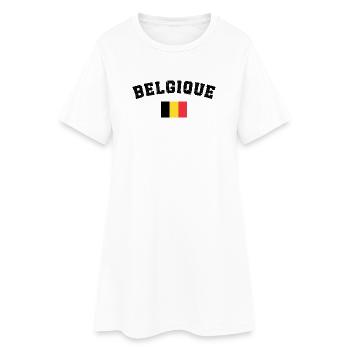 Drapeau de la Belgique équipe de belgique  - Robe T-shirt Femme - blanc - Devant