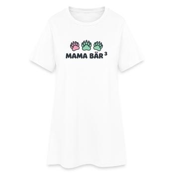 Mama Bear 3 Bear Paw Mother of Three - Women’s T-Shirt Dress - white - Front
