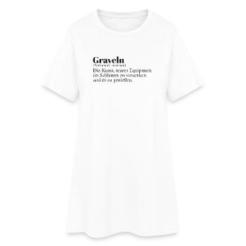 Graveln Definition - Frauen T-Shirt-Kleid - Weiß - Vorne