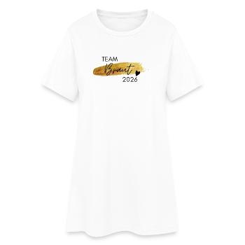 Braut Gold Herz Hochzeit JGA Team Bride Geschenk - Frauen T-Shirt-Kleid - Weiß - Vorne