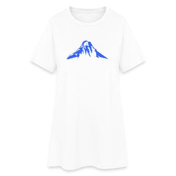 Berge Berg - Frauen T-Shirt-Kleid - Weiß - Vorne