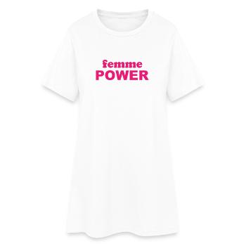 femme Pouvoir - Femme - Femmes - Pouvoir des Femmes - Femmes - Robe T-shirt Femme - blanc - Devant