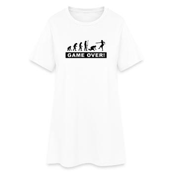 evolution_stag et les nuits de poule - Robe T-shirt Femme - blanc - Devant
