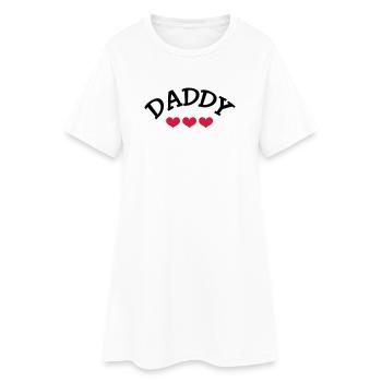 Daddy - Frauen T-Shirt-Kleid - Weiß - Vorne