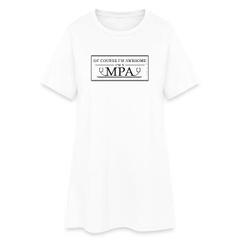 Ingénieux Mpa - Robe T-shirt Femme - blanc - Devant