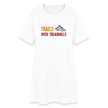 Trail Running - Sentiers sur tapis roulants - Robe T-shirt Femme - blanc - Devant