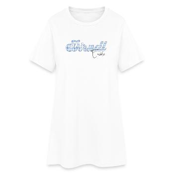 Dirndl Schrift Bayern Muster - Frauen T-Shirt-Kleid - Weiß - Vorne