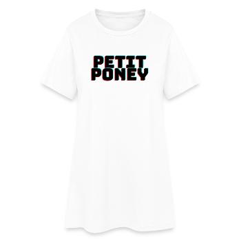 Petit poney - cadeau humour - musique petit poney - Robe T-shirt Femme - blanc - Devant