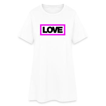 Typo LOVE Contour 2C - Robe T-shirt Femme - blanc - Devant