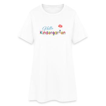 Bonjour la maternelle - Robe T-shirt Femme - blanc - Devant