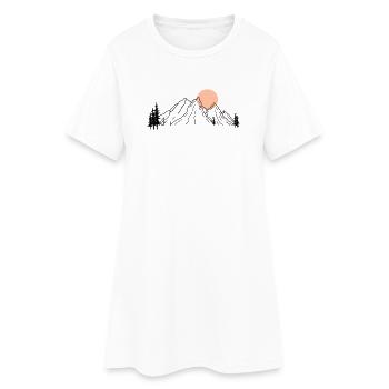 Silhouette de montagne ensoleillée - Robe T-shirt Femme - blanc - Devant