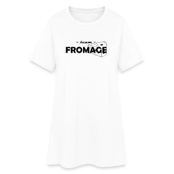 team fromage - Robe T-shirt Femme - blanc - Devant