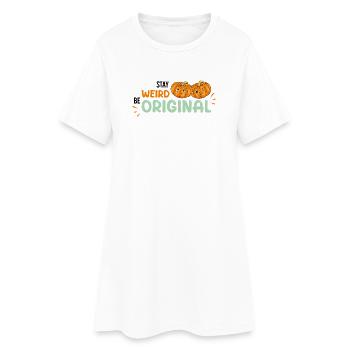 Restez bizarre. Soyez original. - Robe T-shirt Femme - blanc - Devant