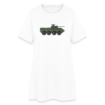 Camion militaire - Robe T-shirt Femme - blanc - Devant