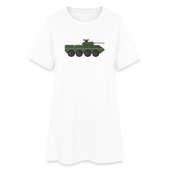 Char militaire - Robe T-shirt Femme - blanc - Devant