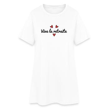 RETRAITE. RETRAITE. RETRAITEE. RETRAITE - Robe T-shirt Femme - blanc - Devant