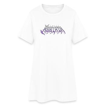 Renaissance - texte chromé en métal froid - Robe T-shirt Femme - blanc - Devant