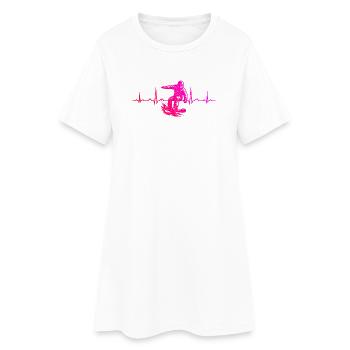 Un motif juste pour le snowboard - Robe T-shirt Femme - blanc - Devant