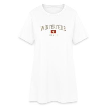 Winterthur Arc Swiss Flag Tee - Frauen T-Shirt-Kleid - Weiß - Vorne
