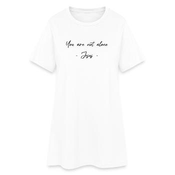 Not alone - God is there - Women’s T-Shirt Dress - white - Front