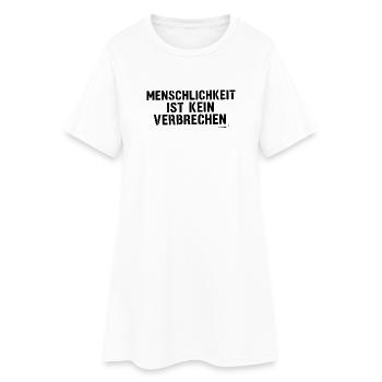 Human Rights Statement Typografie Design - Frauen T-Shirt-Kleid - Weiß - Vorne