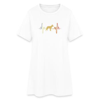 German Shepherd Pulse - Women’s T-Shirt Dress - white - Front
