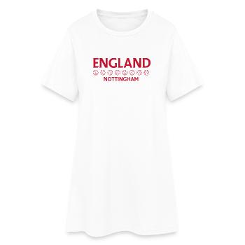 Nottingham England Football Emblem - Women’s T-Shirt Dress - white - Front