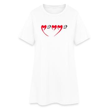 Bonne fête Maman cœur rouge amour mères Mamma - Robe T-shirt Femme - blanc - Devant