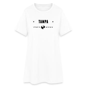 Tampa, Floride, Coordonnées de la planète Terre - Robe T-shirt Femme - blanc - Devant