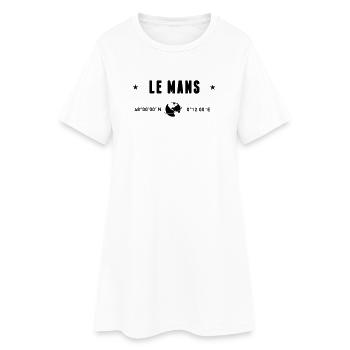 Sarthe France Coordonnées Gps Globe - Robe T-shirt Femme - blanc - Devant