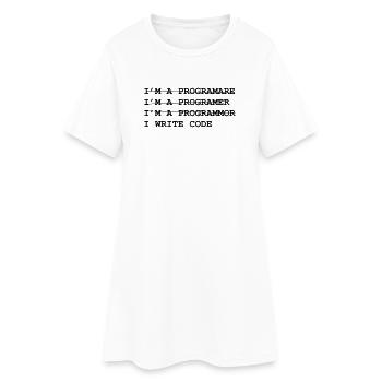 Geek - Développeur - Informatique - Robe T-shirt Femme - blanc - Devant