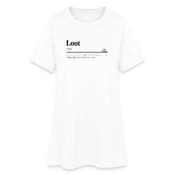 Définition humoristique du Loot' Gamer cadeau - Robe T-shirt Femme - blanc - Devant
